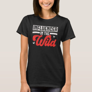 Influencer in de legale inhoudsmaker sociale media t-shirt