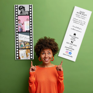 Influencer Mediakit Filmstrook Kaart Sjabloon Mini Visitekaartje