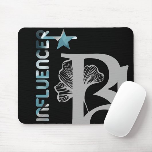 INFLUENCER Mousepad Trend Abstracte Kunst Blauwe O Muismat (Met muis)
