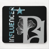 INFLUENCER Mousepad Trend Abstracte Kunst Blauwe O Muismat (Voorkant)