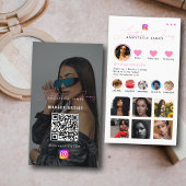 Influencer Photo Feed Girly Social Media QR Code Visitekaartje