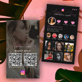 Influencer Photo Feed Grid Social Media 2 QR-code Visitekaartje