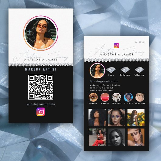 Influencer Photo Feed Grid Social Media Diamanten Visitekaartje
