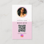 Influencer Photo Feed Grid Social Media QR Code Visitekaartje (Voorkant)