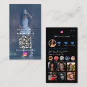 Influencer Photo Feed Grid Social Media QR Code Visitekaartje (Voorkant / Achterkant)