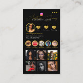 Influencer Photo Feed Grid Social Media QR Code Visitekaartje (Achterkant)