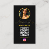 Influencer Photo Feed Grid Social Media QR Code Visitekaartje (Voorkant)