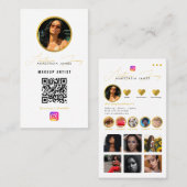 Influencer Photo Feed Grid Social Media QR Code Visitekaartje (Voorkant / Achterkant)