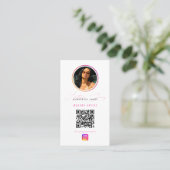 Influencer Photo Feed Grid Social Media QR Code Visitekaartje (Staand voorkant)