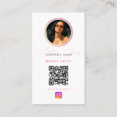 Influencer Photo Feed Grid Social Media QR Code Visitekaartje (Voorkant)