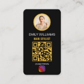 Influencer Photo Feed Grid Social Media QR Code Visitekaartje (Voorkant)