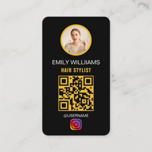 Influencer Photo Feed Grid Social Media QR Code Visitekaartje (Voorkant)