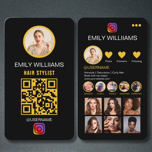 Influencer Photo Feed Grid Social Media QR Code Visitekaartje