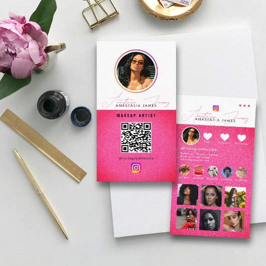 Influencer Photo Feed Grid Social Media QR Code Visitekaartje
