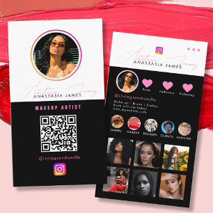 Influencer Photo Feed Grid Social Media QR Code Visitekaartje