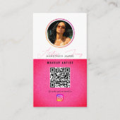 Influencer Photo Feed Grid Social Media QR Code Visitekaartje (Voorkant)