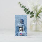 Influencer Photo Feed Grid Social Media QR Code Visitekaartje (Staand voorkant)