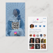 Influencer Photo Feed Grid Social Media QR Code Visitekaartje (Voorkant / Achterkant)