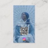 Influencer Photo Feed Grid Social Media QR Code Visitekaartje (Voorkant)