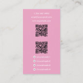 Influencer Photo Social Media Beauty 2 QR-codes Visitekaartje (Achterkant)