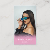 Influencer Photo Social Media Beauty 2 QR-codes Visitekaartje (Voorkant)