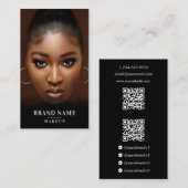 Influencer Photo Social Media Beauty 2 QR-codes Visitekaartje (Voorkant / Achterkant)