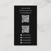Influencer Photo Social Media Beauty 2 QR-codes Visitekaartje (Achterkant)