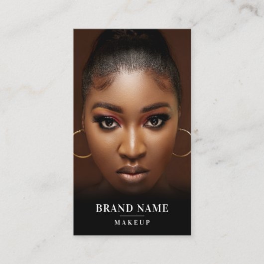 Influencer Photo Social Media Beauty 2 QR-codes Visitekaartje (Voorkant)