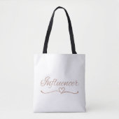 Influencer Script, Fun Birthday Gift for Her Tote Bag (Voorkant)