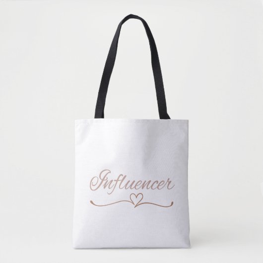 Influencer Script, Fun Birthday Gift for Her  Tote Bag (Voorkant)