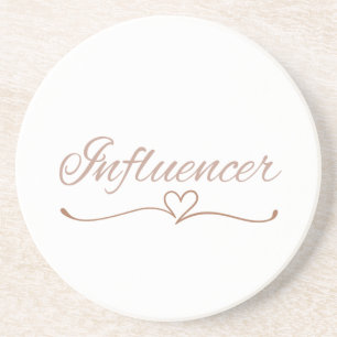 Influencer Script, Verjaardagscadeau voor haar kof Zandsteen Onderzetter