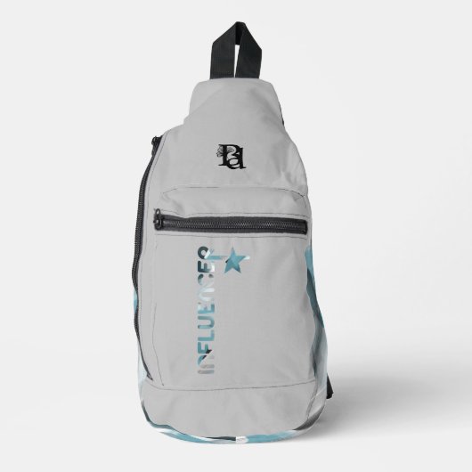 INFLUENCER Sling Bag Trend Abstract Blauw (Voorkant)