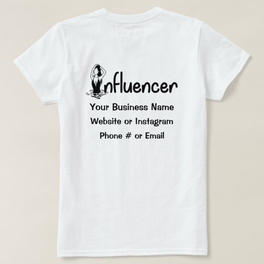 Influencer T-Shirt (Design achterkant)