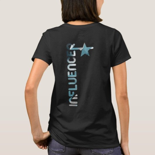 INFLUENCER T-shirt met achterprint Trend Abstract