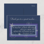 INFLUENTIE VAN DE LERER BRIEFKAART (Voorkant / Achterkant)