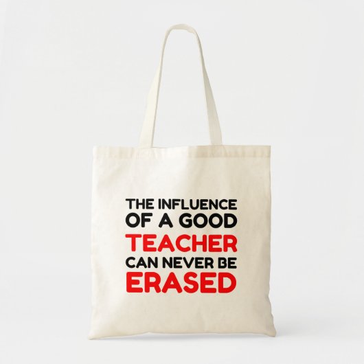 INFLUENTIE VAN EEN GOEDE LERER NOOIT UITGESPROKEN TOTE BAG (Voorkant)