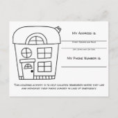 Info Activiteitenkaart Huiskleur Noodsituatie voor Briefkaart (Voorkant)