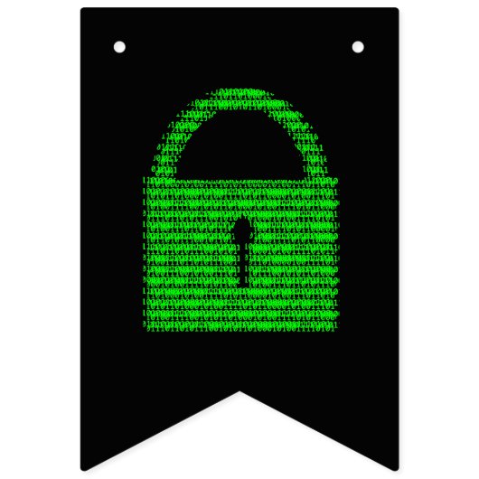 Info Beveiliging - Computercode en digitale hangsl Vlaggetjes (Eerste vlag)