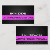 Info Box in Roze Visitekaartje (Voorkant / Achterkant)