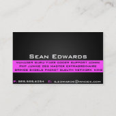 Info Box in Roze Visitekaartje (Achterkant)