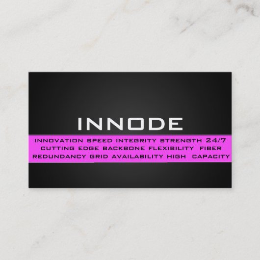 Info Box in Roze Visitekaartje (Voorkant)