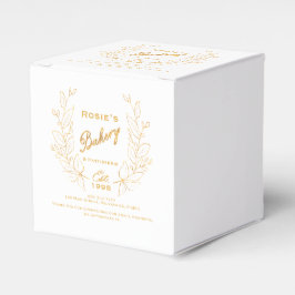 Info Chic Gold Wreath Bakery Logo Company Bedankdoosjes