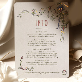 Info & Details Victoriaans Bloemen Bruiloft Folie Uitnodiging