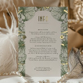 Info & Details  Victoriaans Bloemen Bruiloft Folie Uitnodiging