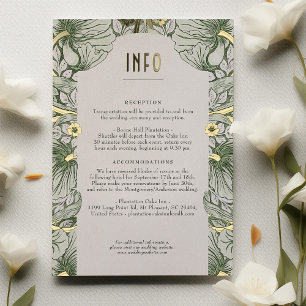 Info & Details  Victoriaans Bloemen Bruiloft Folie Uitnodiging