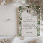 Info & Details  Victoriaans Bloemen Bruiloft Folie Uitnodiging