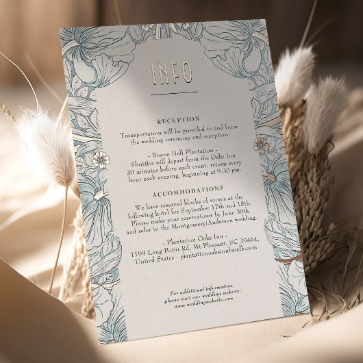 Info & Details Vintage Victoriaanse Bloem Bruiloft Folie Uitnodiging