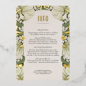 Info & Details Warm Sage Groen Folie Bruiloft Folie Uitnodiging (Voorkant)