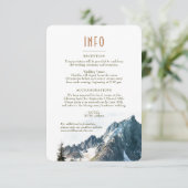 InFO-gegevens over de bruiloft voor bergbestemming Kaart (Staand voorkant)