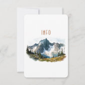 InFO-gegevens over de bruiloft voor bergbestemming Kaart (Achterkant)